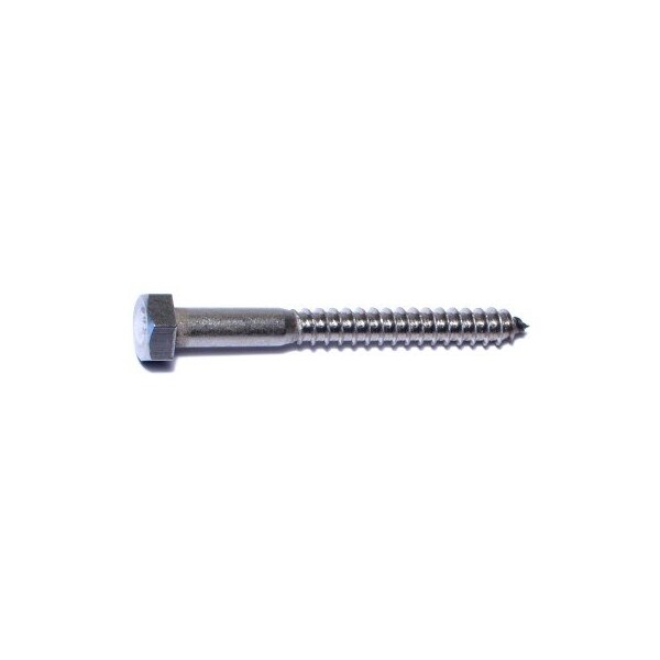 Midwest Fastener Lag Screw, 5/16 in, 3 in, Stainless Steel, Hex Hex Drive, 25 PK 50638 - main